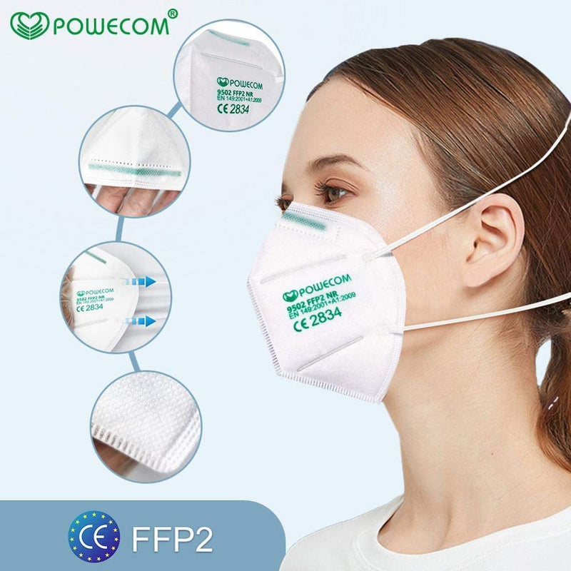 Powecom FFP2 Protective Face Masks Face Masks & PPE - DailySale