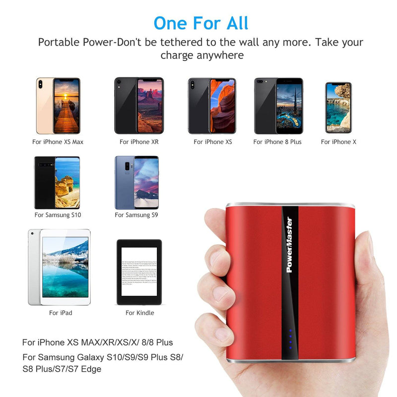 Powermaster 12000mAh Portable Charger with Dual USB Ports 3.1A Output Mobile Accessories - DailySale