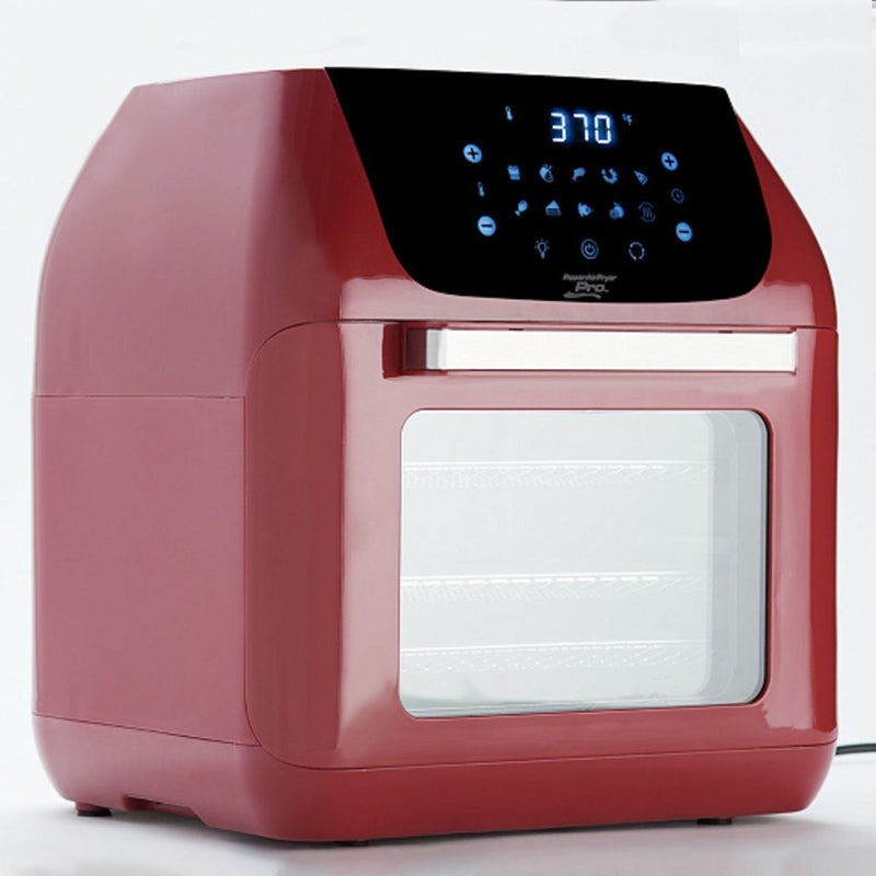 PowerXL 10-in-1 1500W 6-qt Pro XLT Air Fryer Oven w/ Rotisserie Kitchen Essentials Dark Red - DailySale