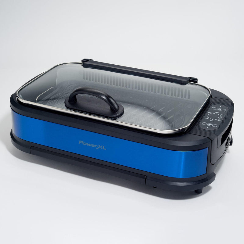 PowerXL 1500W Smokeless Grill Pro with Griddle Plate Kitchen & Dining Blue - DailySale