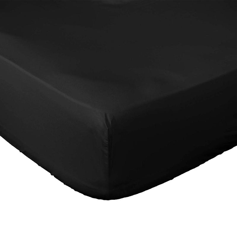 Premium Fitted Bottom Sheet - Assorted Colors and Sizes Linen & Bedding Queen Black - DailySale