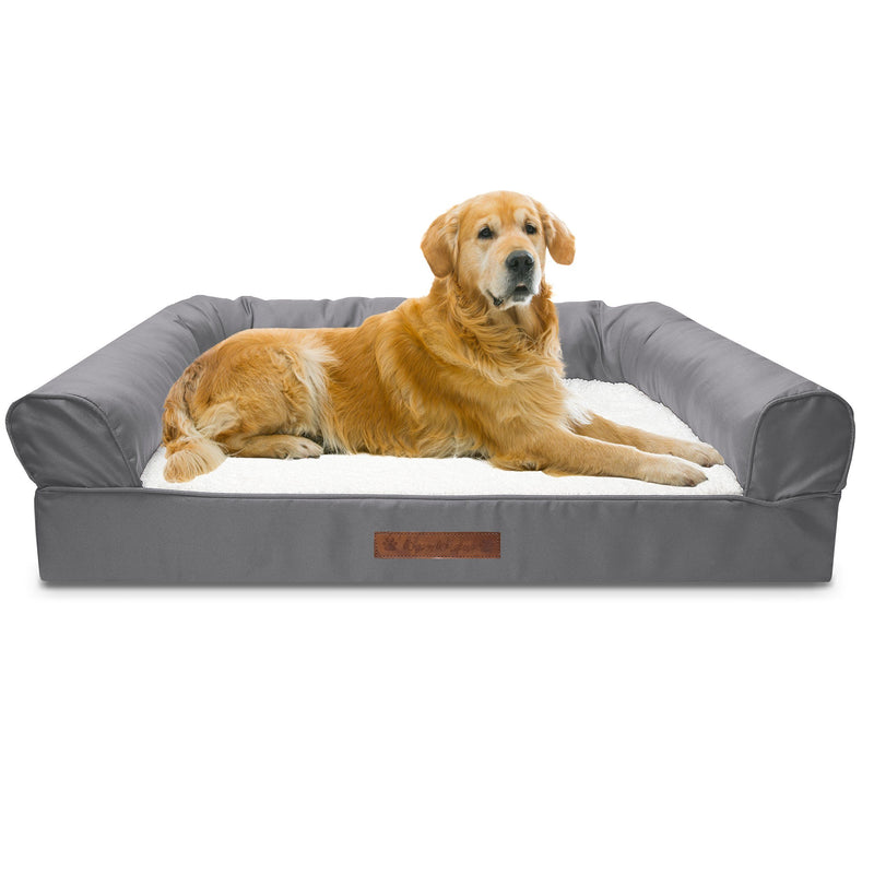 Premium Sofa-Style Orthopedic Pet Bed Pet Supplies Jumbo Gray - DailySale