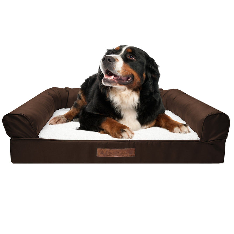 Premium Sofa-Style Orthopedic Pet Bed Pet Supplies Medium Chocolate - DailySale