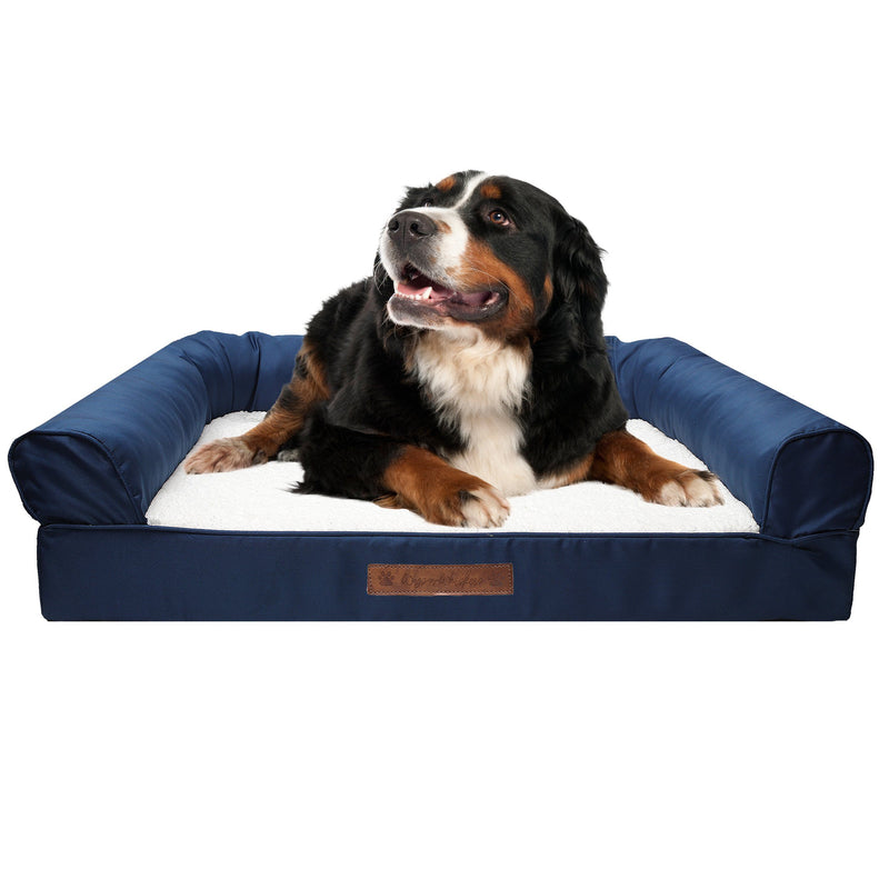 Premium Sofa-Style Orthopedic Pet Bed Pet Supplies Medium Navy - DailySale