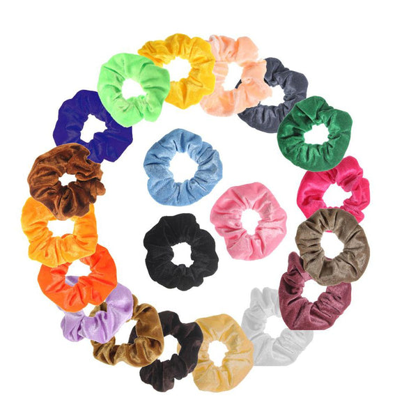Premium Velvet Elastic Hair Scrunchies Women's Apparel 20-Pack - DailySale
