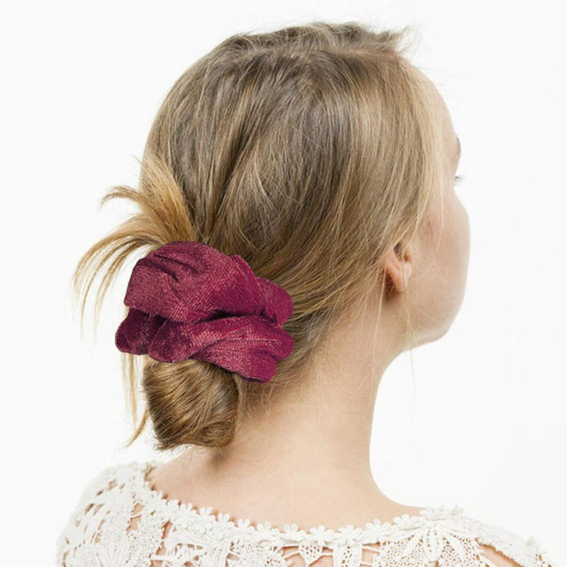 Premium Velvet Elastic Hair Scrunchies Women's Apparel - DailySale