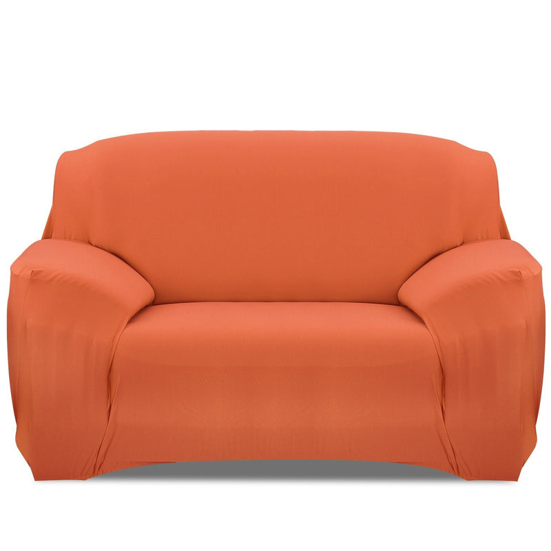 Printed Stretch Sofa Cover Household Appliances Loveseat Orange - DailySale
