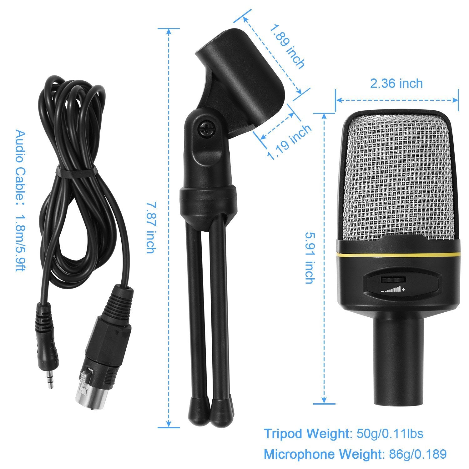 Pro Condenser Microphone with Tripod Headphones & Audio - DailySale