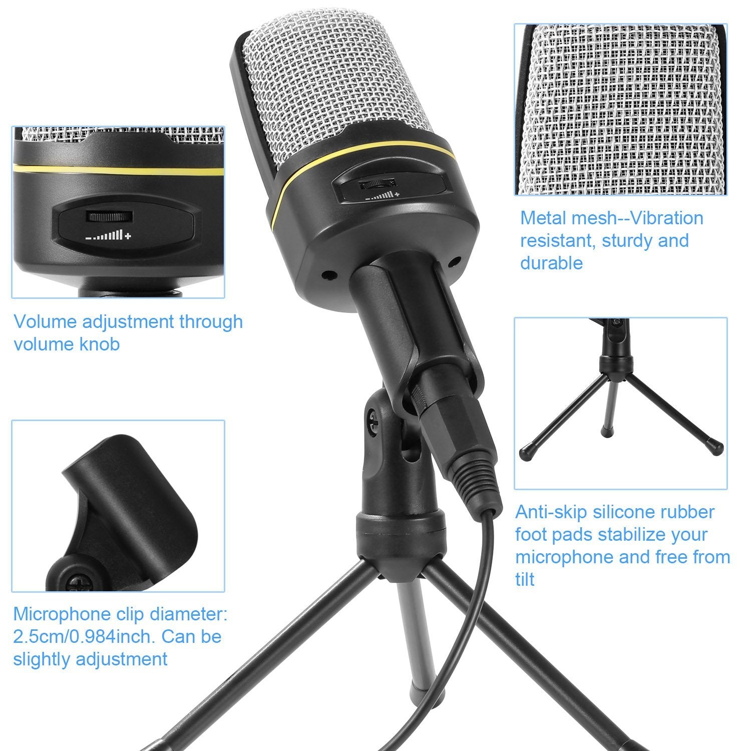 Pro Condenser Microphone with Tripod Headphones & Audio - DailySale