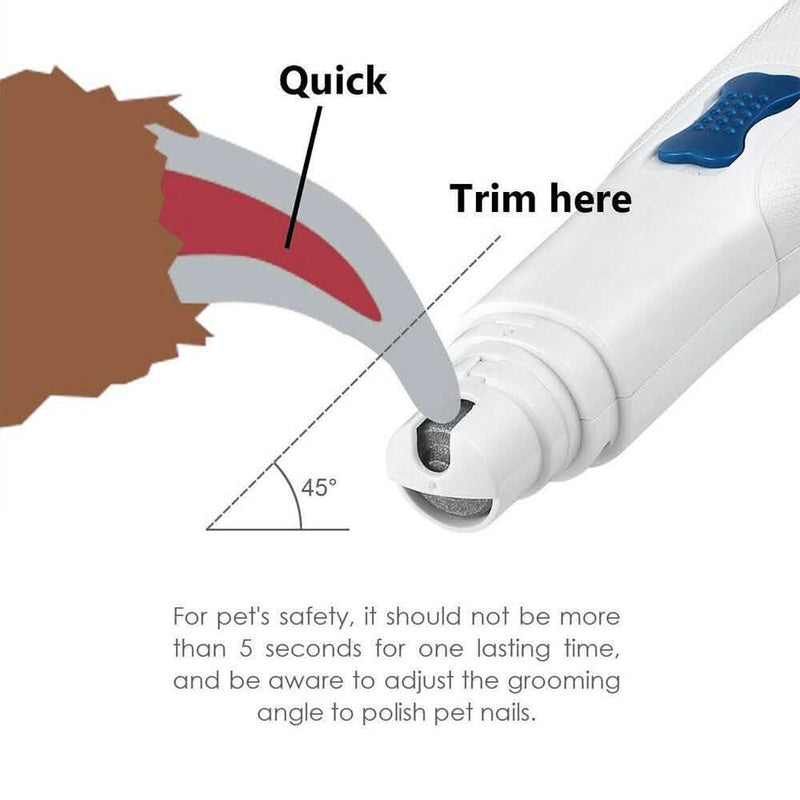 Pro Pet Dog Cat Nail Trimmer Grooming Tool Grinder Electric Clipper Kit Pet Supplies - DailySale