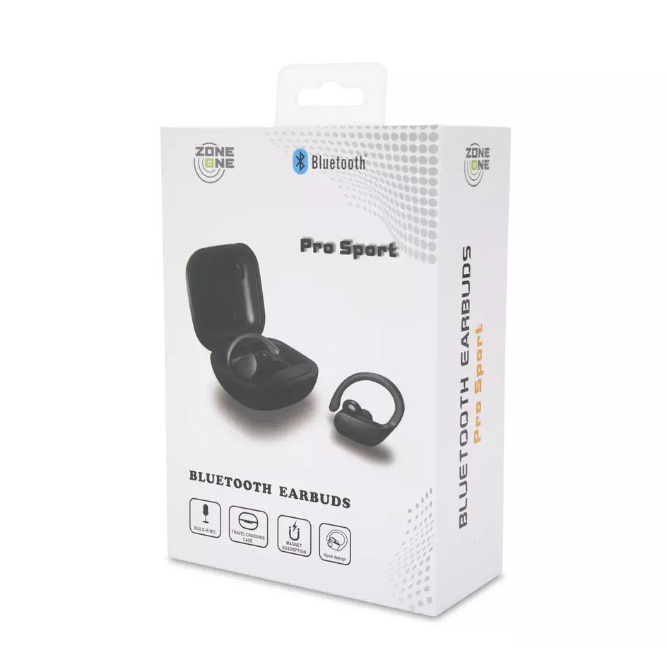 True Wireless Bluetooth Sport Earbuds with Charging Case, Black