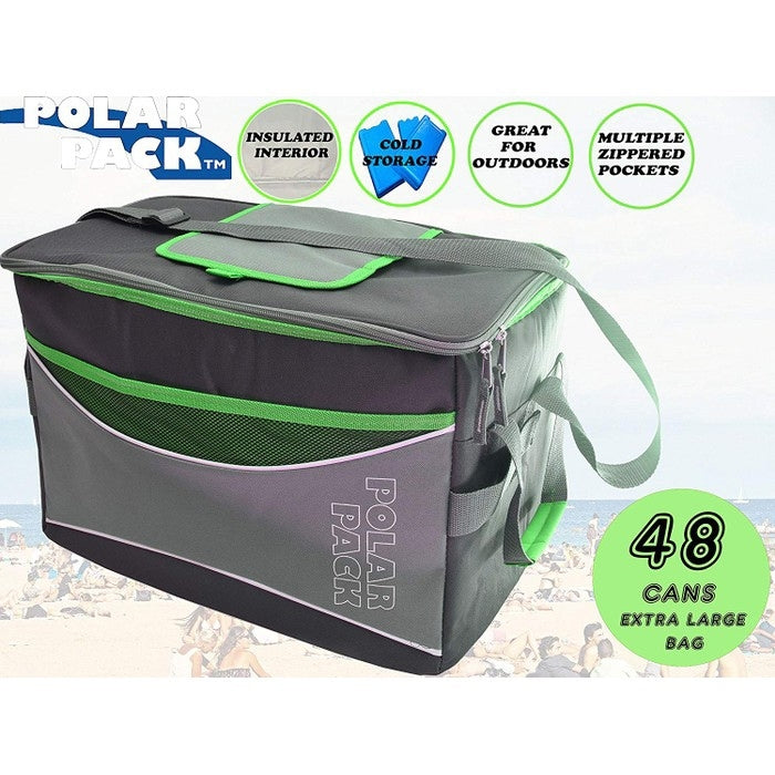 Polar Pack Extra Large 48 Can Insulated Collapsible Cooler Bag - Assorted Colors - DailySale, Inc