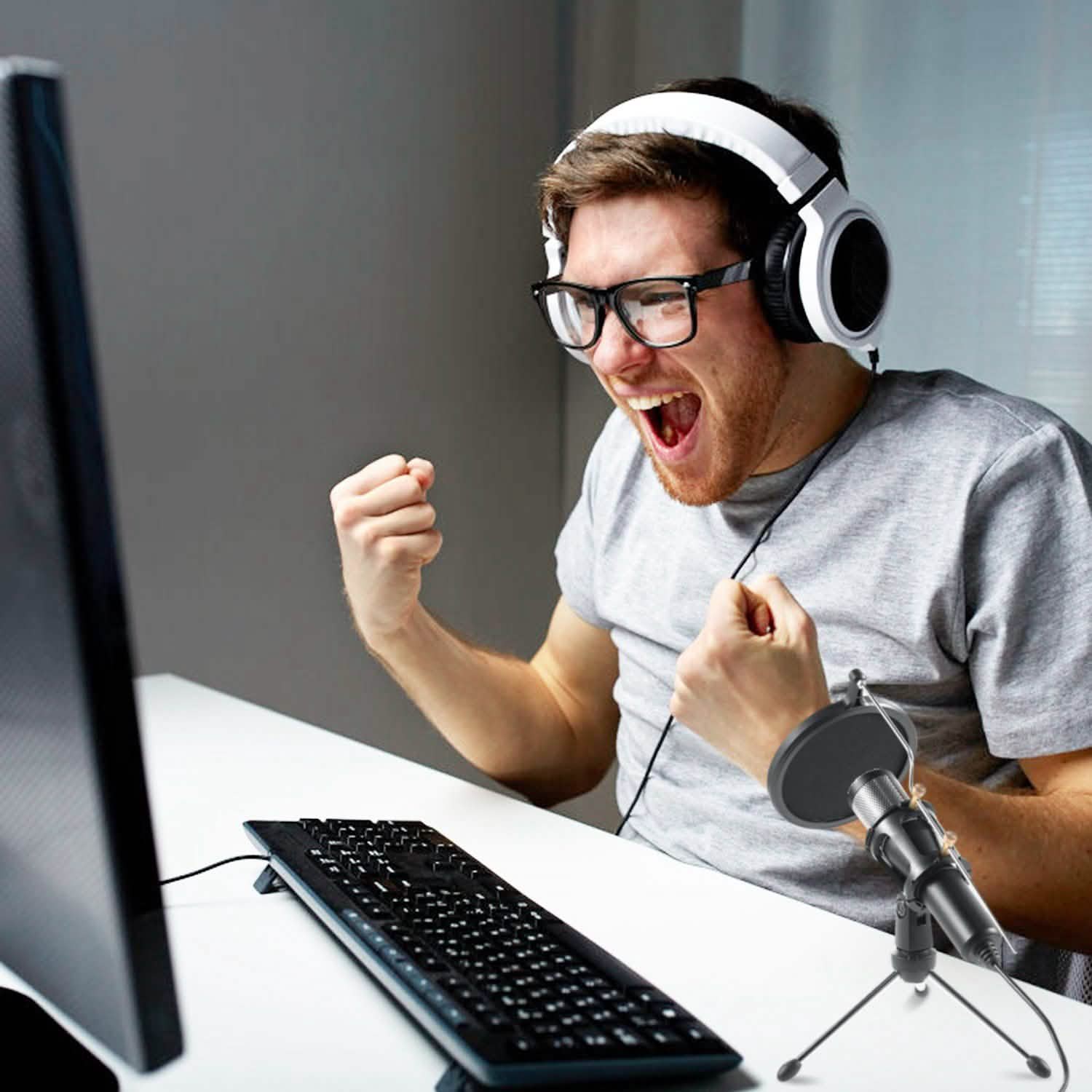 Professional Condenser Studio Recording Microphone Headphones & Audio - DailySale