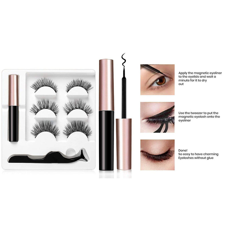 Professional Long Lasting Magnetic Eyeliner And Eyelash Kit Beauty & Personal Care - DailySale