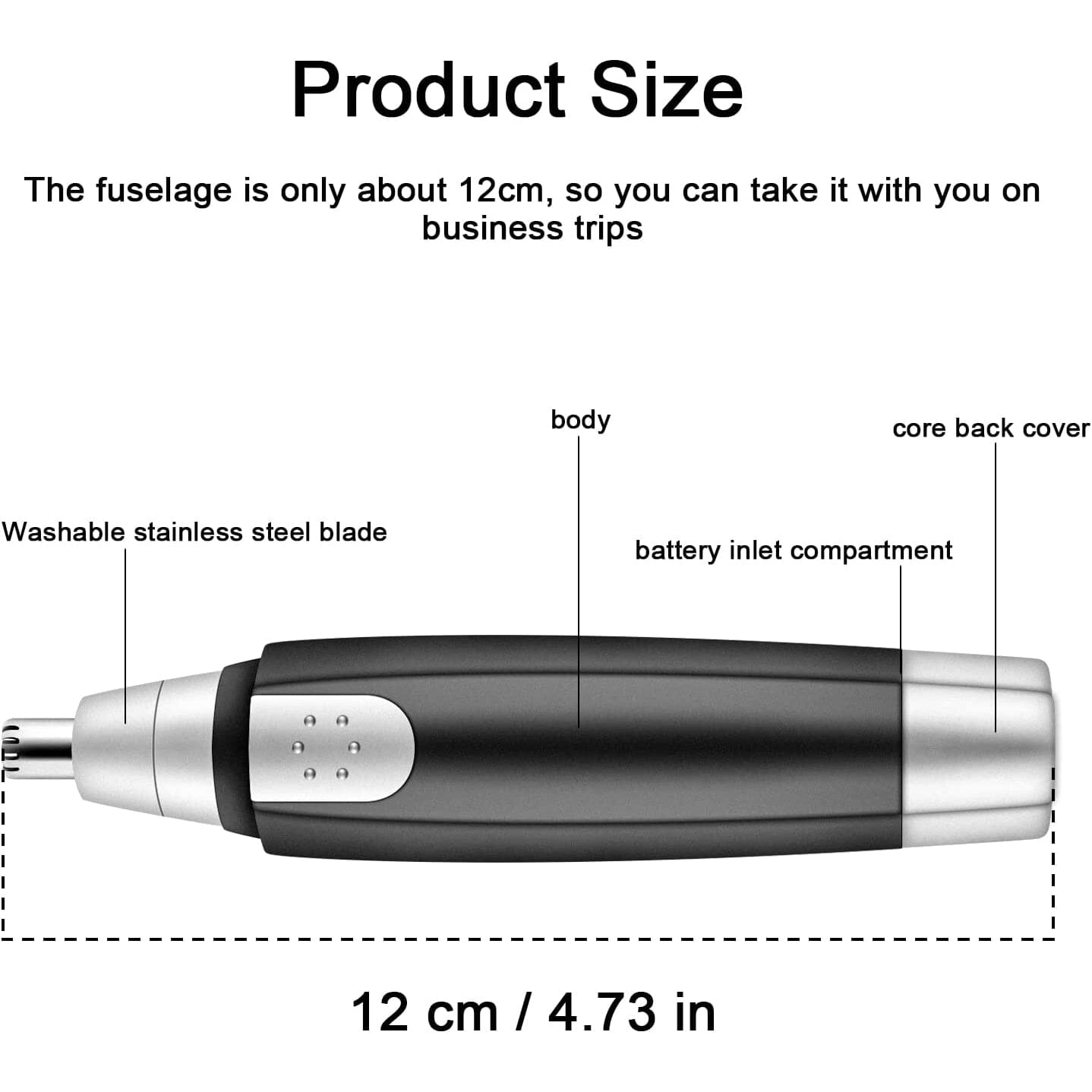 Professional Nose and Ear Hair Trimmer Men's Grooming - DailySale