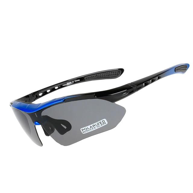 Professional Polarized Cycling Glasses Bike Goggles Sports & Outdoors Black/Blue - DailySale