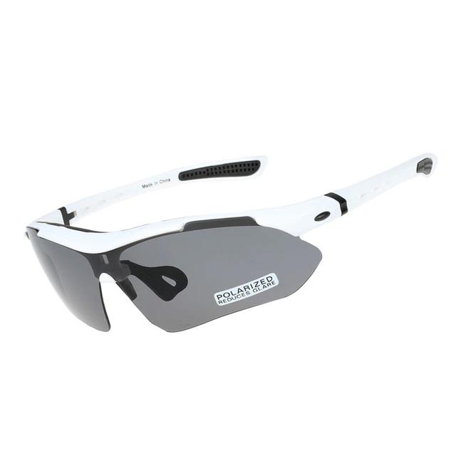 Professional Polarized Cycling Glasses Bike Goggles Sports & Outdoors White/Black - DailySale
