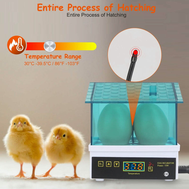 Professional Poultry Hatcher with Digital Display Automatic Temperature Humidity Kitchen Appliances - DailySale