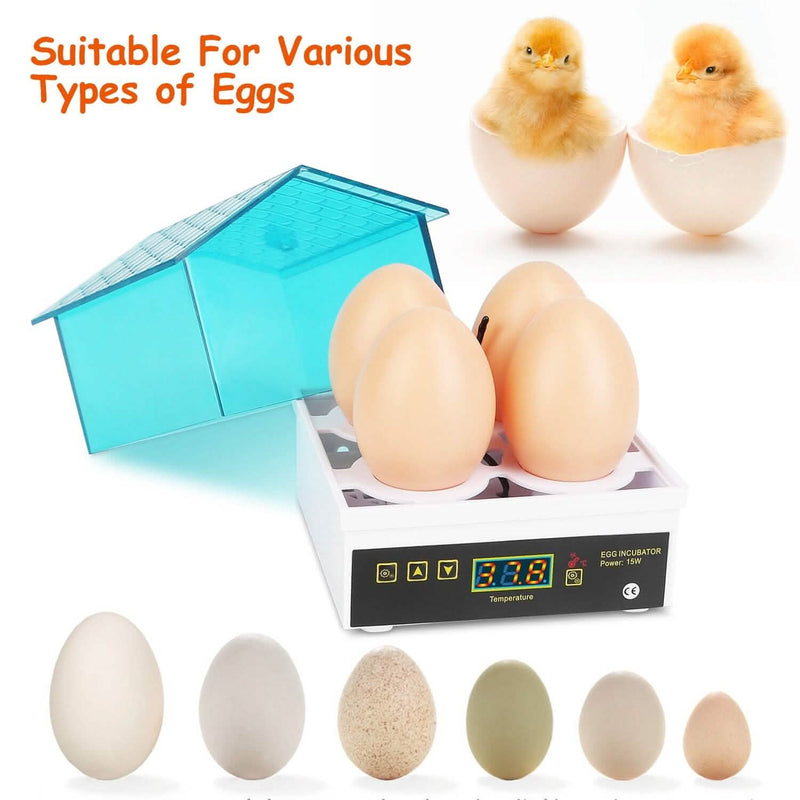 Professional Poultry Hatcher with Digital Display Automatic Temperature Humidity Kitchen Appliances - DailySale