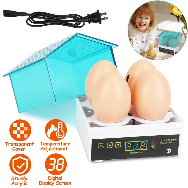 Professional Poultry Hatcher with Digital Display Automatic Temperature Humidity Kitchen Appliances - DailySale