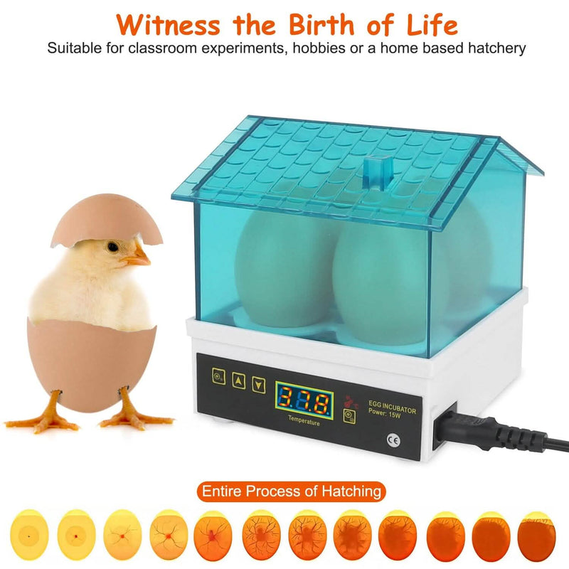 Professional Poultry Hatcher with Digital Display Automatic Temperature Humidity Kitchen Appliances - DailySale
