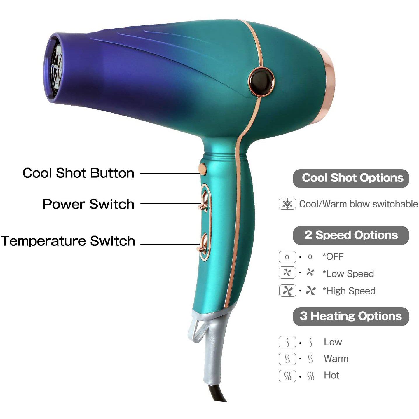 Professional Salon Hair Dryer 2300W Beauty & Personal Care - DailySale