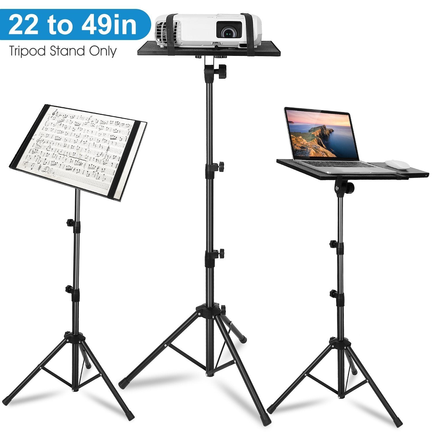 Projector Tripod Stand Folding with Height Tilt Adjustment Computer Accessories - DailySale