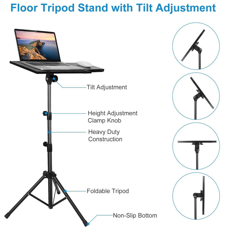 Projector Tripod Stand Folding with Height Tilt Adjustment Computer Accessories - DailySale