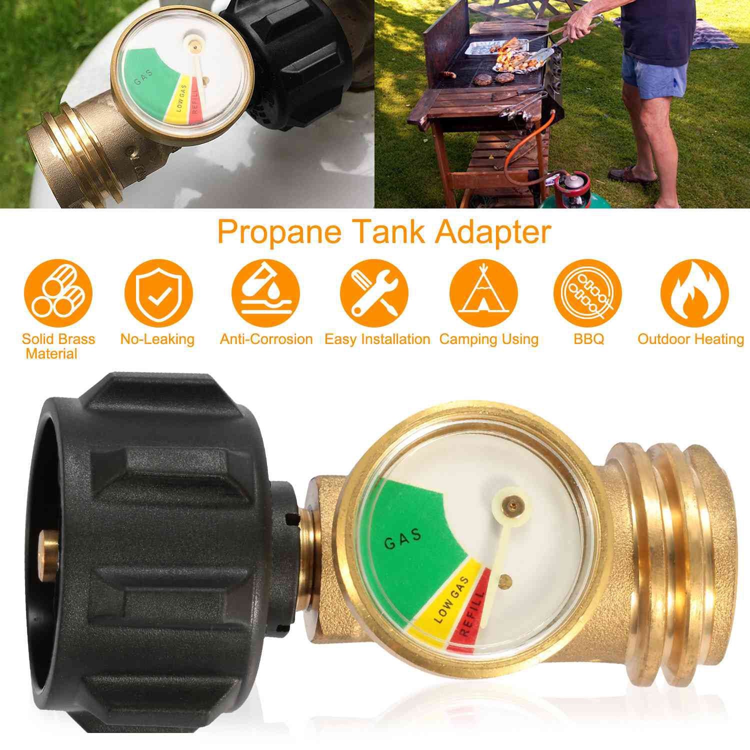 Propane Tank Refill Adapter Gas Level Indicator Meter Garden & Patio - DailySale