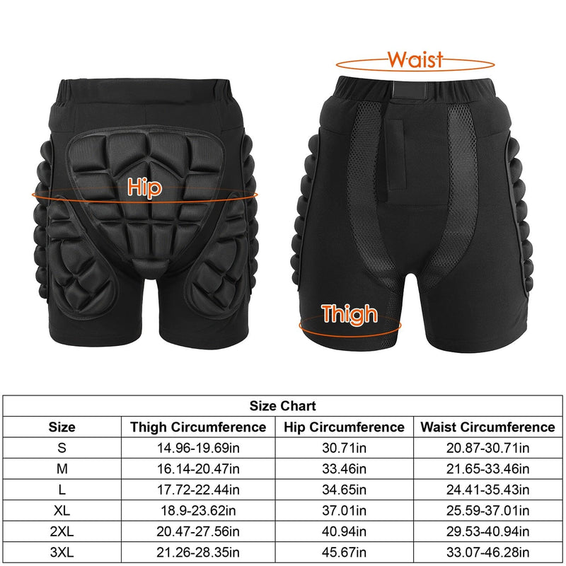 Protective Shorts for Skiing Snowboarding Skating Skateboarding Sports & Outdoors - DailySale