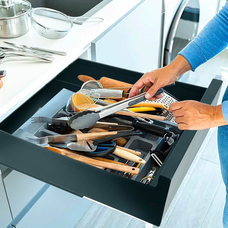 Pull Out Cabinet Organizer Carbon Steel Quiet Slide Rails Kitchen Storage - DailySale
