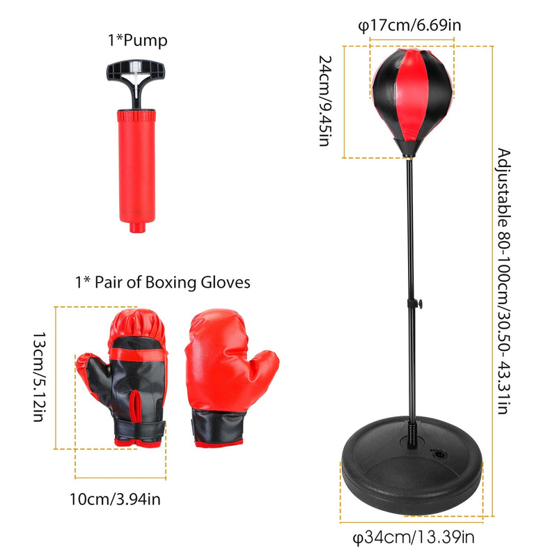 Punching Bag For Kids Junior Boxing Set with Boxing Gloves Sports & Outdoors - DailySale