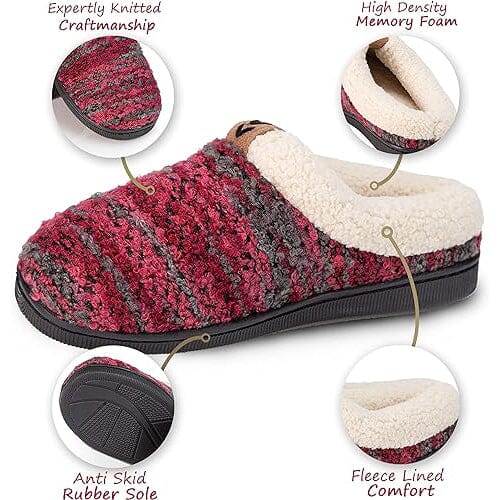 Pupeez Girls Knitted Fleece Lined Clog Slippers Kids' Clothing - DailySale