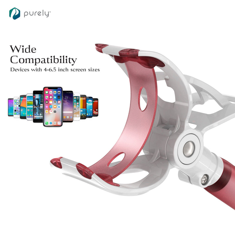 Purely Gooseneck Phone Holder - Flexible Arm Cell Phone Stand for Desk