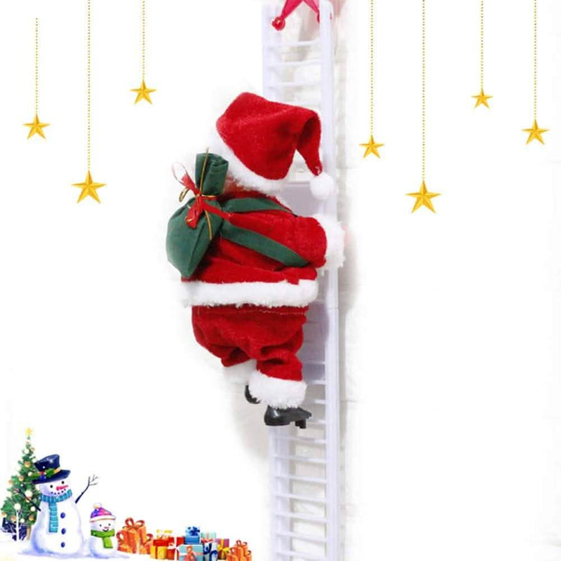 Puroregno Electric Climbing Ladder Rope Santa Claus Doll Holiday Decor & Apparel - DailySale