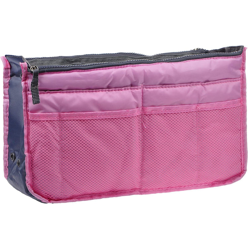 Purse Insert Storage Bag, Versatile Travel Organizer Bag Insert Cosmetic Bag With Multi-Pockets Bags & Travel Pink - DailySale