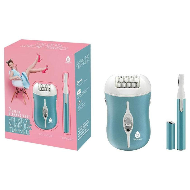 Pursonic 2-Speed Rechargeable Epilator & Hairline Trimmer Kit Beauty & Personal Care - DailySale