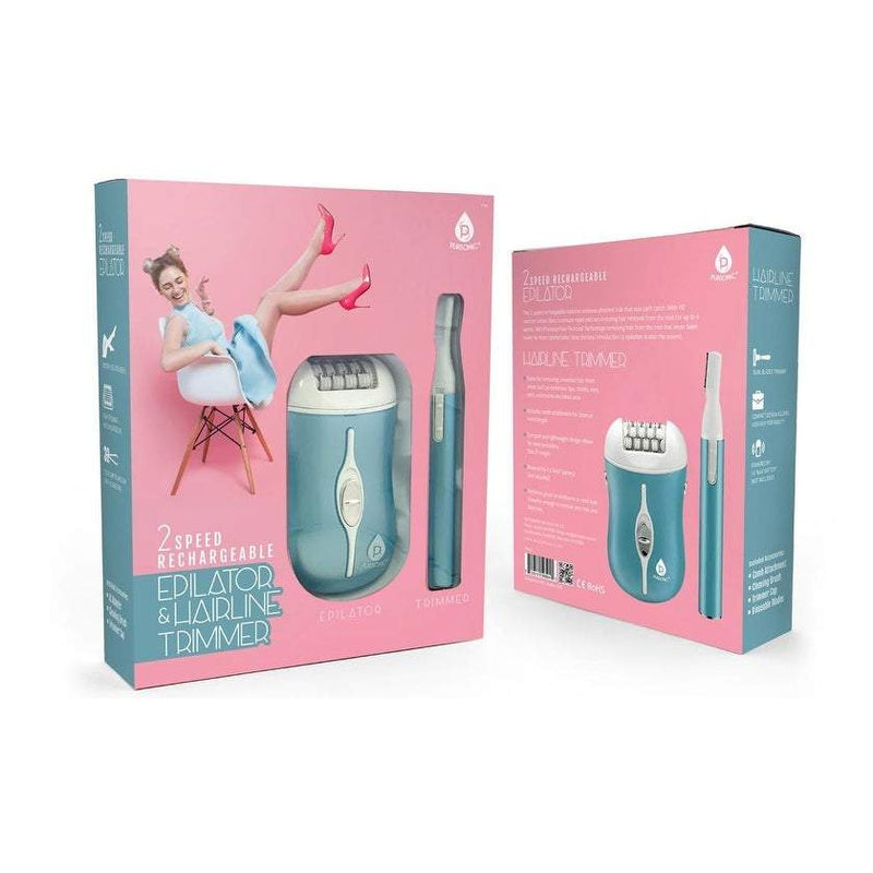 Pursonic 2-Speed Rechargeable Epilator & Hairline Trimmer Kit Beauty & Personal Care - DailySale