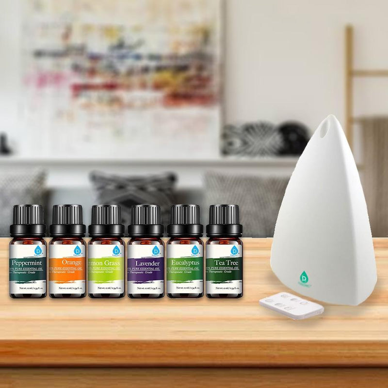 Pursonic Aroma Diffuser with Remote and 6-Pack Aromatherapy Oils