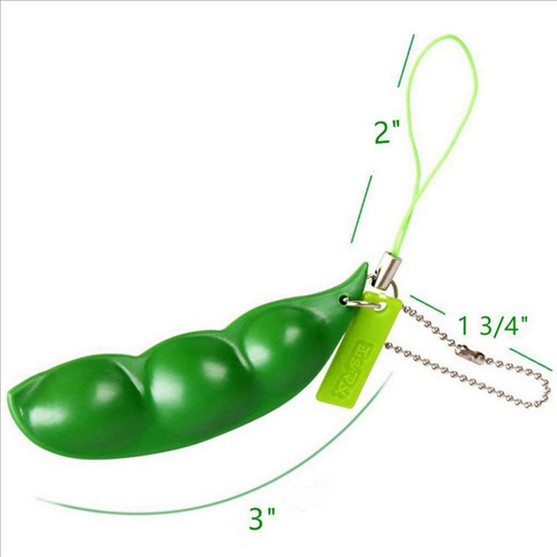 Push Pea Squeezing Keychain Wellness - DailySale