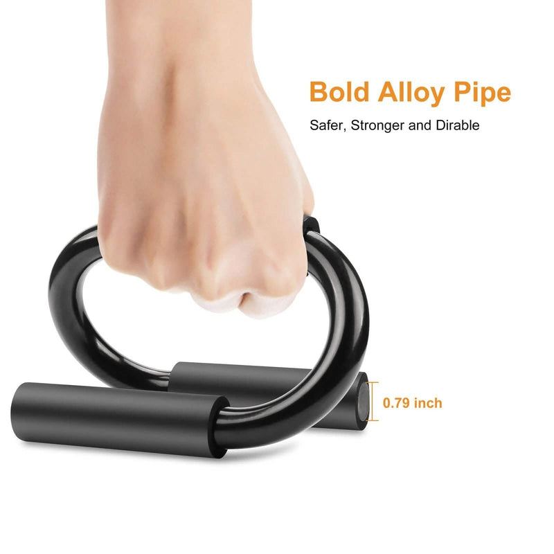Push Up Bars Stand S Shape Fitness Workout Gym Exercise with Push-Up Training Mat Fitness - DailySale