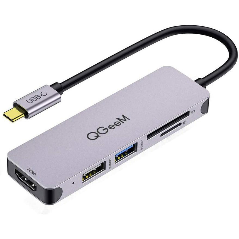 QGeeM 5 -in-1 USB C to HDMI Adapter with 4K HDMI Output Computer Accessories - DailySale