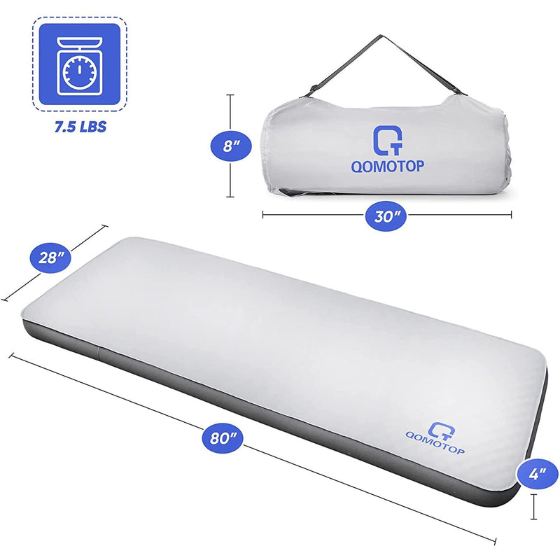 QOMOTOP Ultra Thick Self-Inflating Camping Mattress Bedding - DailySale