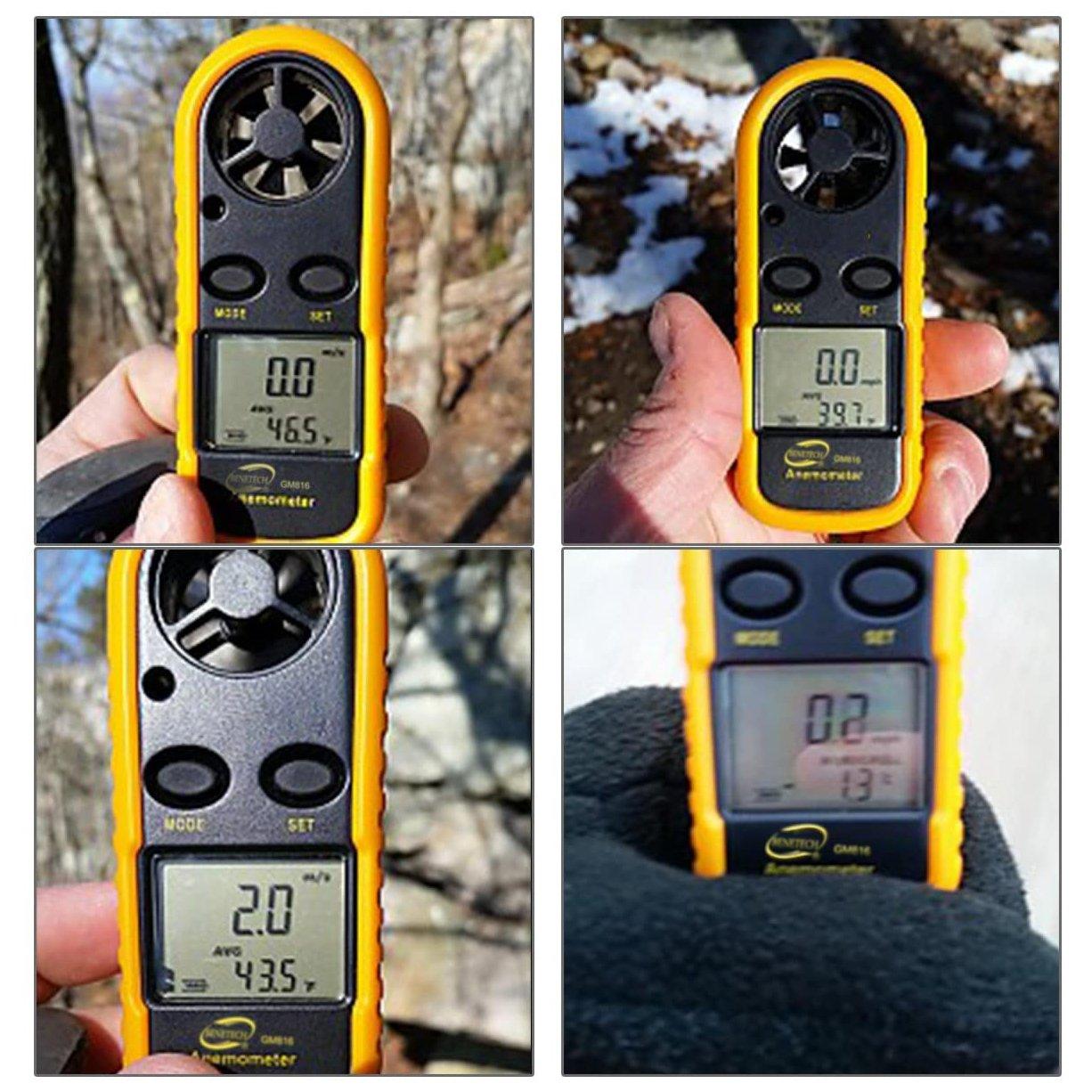 Qotone GM816 Digital Anemometer Wind-Speed Gauge Meter Sports & Outdoors - DailySale