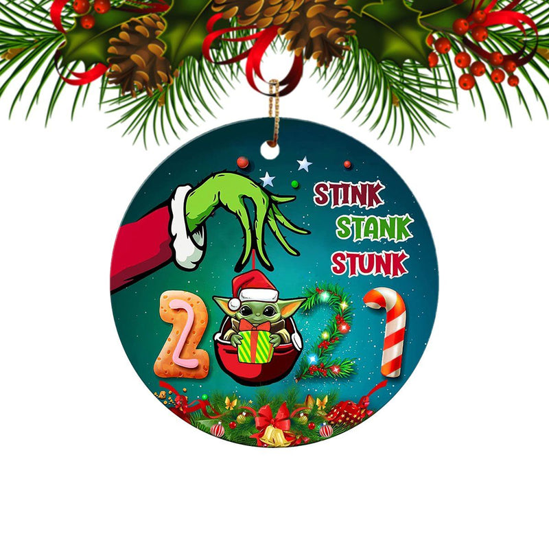 Quarantine Special Christmas Tree Ornaments Holiday Decor & Apparel Grinch - DailySale
