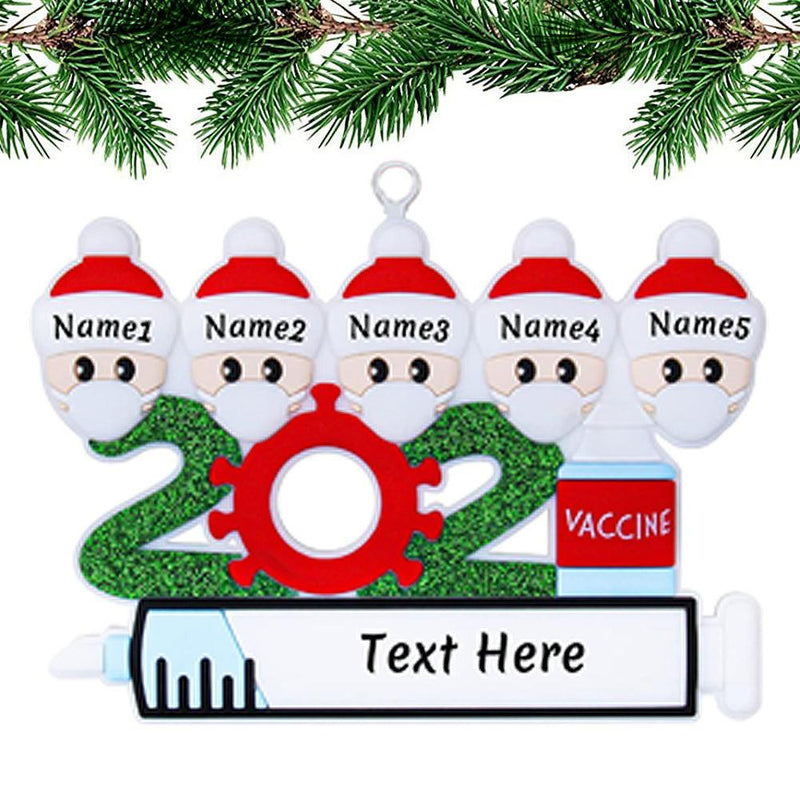 Quarantine Special Family Christmas Ornaments Personalized Gifts Holiday Decor & Apparel Family of Five - DailySale