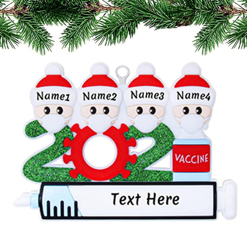 Quarantine Special Family Christmas Ornaments Personalized Gifts Holiday Decor & Apparel Family of Four - DailySale
