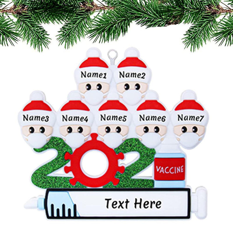 Quarantine Special Family Christmas Ornaments Personalized Gifts Holiday Decor & Apparel Family of Seven - DailySale