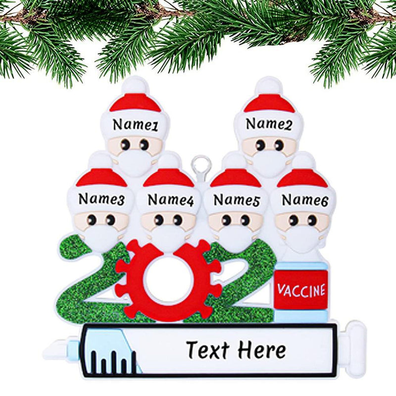 Quarantine Special Family Christmas Ornaments Personalized Gifts Holiday Decor & Apparel Family of Six - DailySale