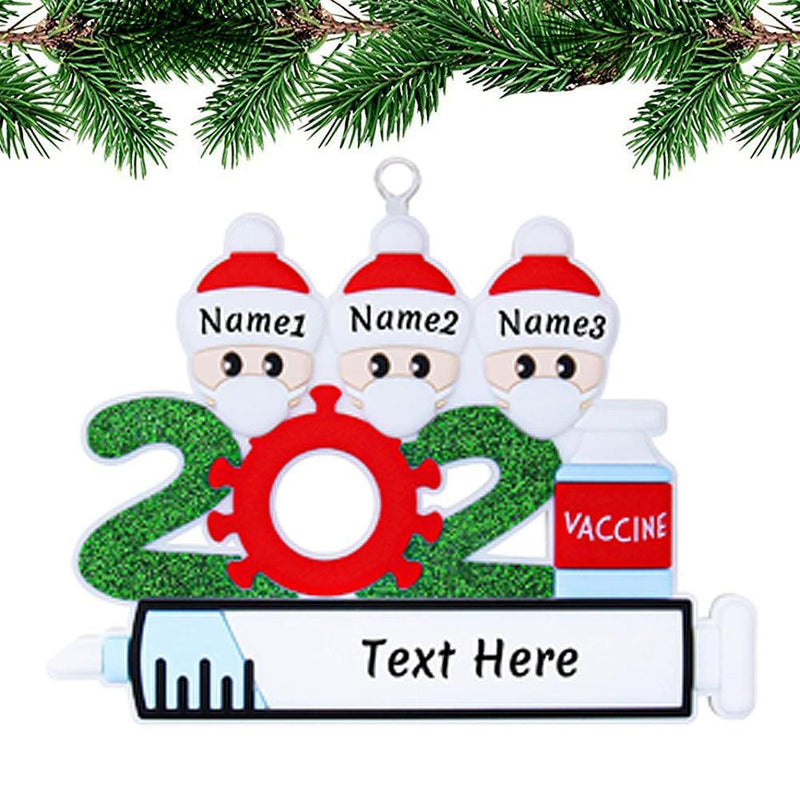 Quarantine Special Family Christmas Ornaments Personalized Gifts Holiday Decor & Apparel Family of Three - DailySale